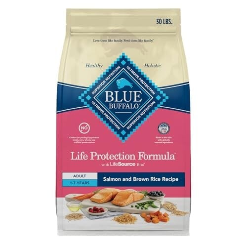 Blue Buffalo Life Protection Formula Salmon and Brown Rice Adult Dry Dog Food 30 Pounds
