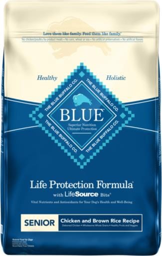 Blue Buffalo Life Protection Formula Senior Natural Chicken and Brown Rice Dry Dog Food  