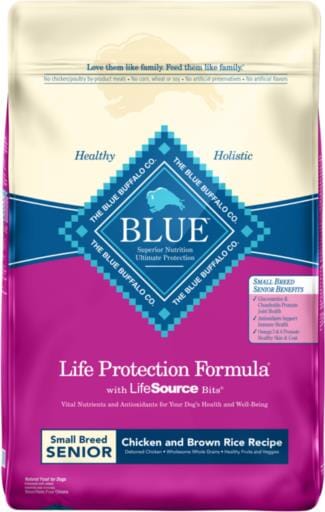 Blue Buffalo Life Protection Formula Senior Small-Breed Natural Chicken and Brown Rice Dry Dog Food  