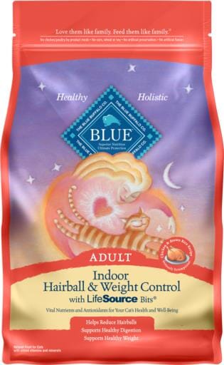 Blue Buffalo Tastefuls Indoor Adult Hairball and Weight Control Chicken Dry Cat Food - 7 Lbs  