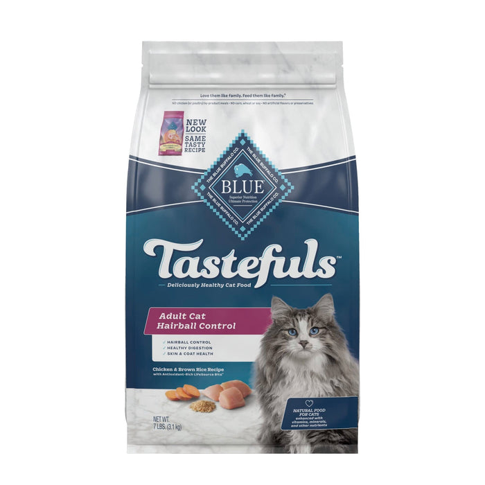Blue Buffalo Tastefuls Indoor Adult Hairball Control Natural Chicken Dry Cat Food