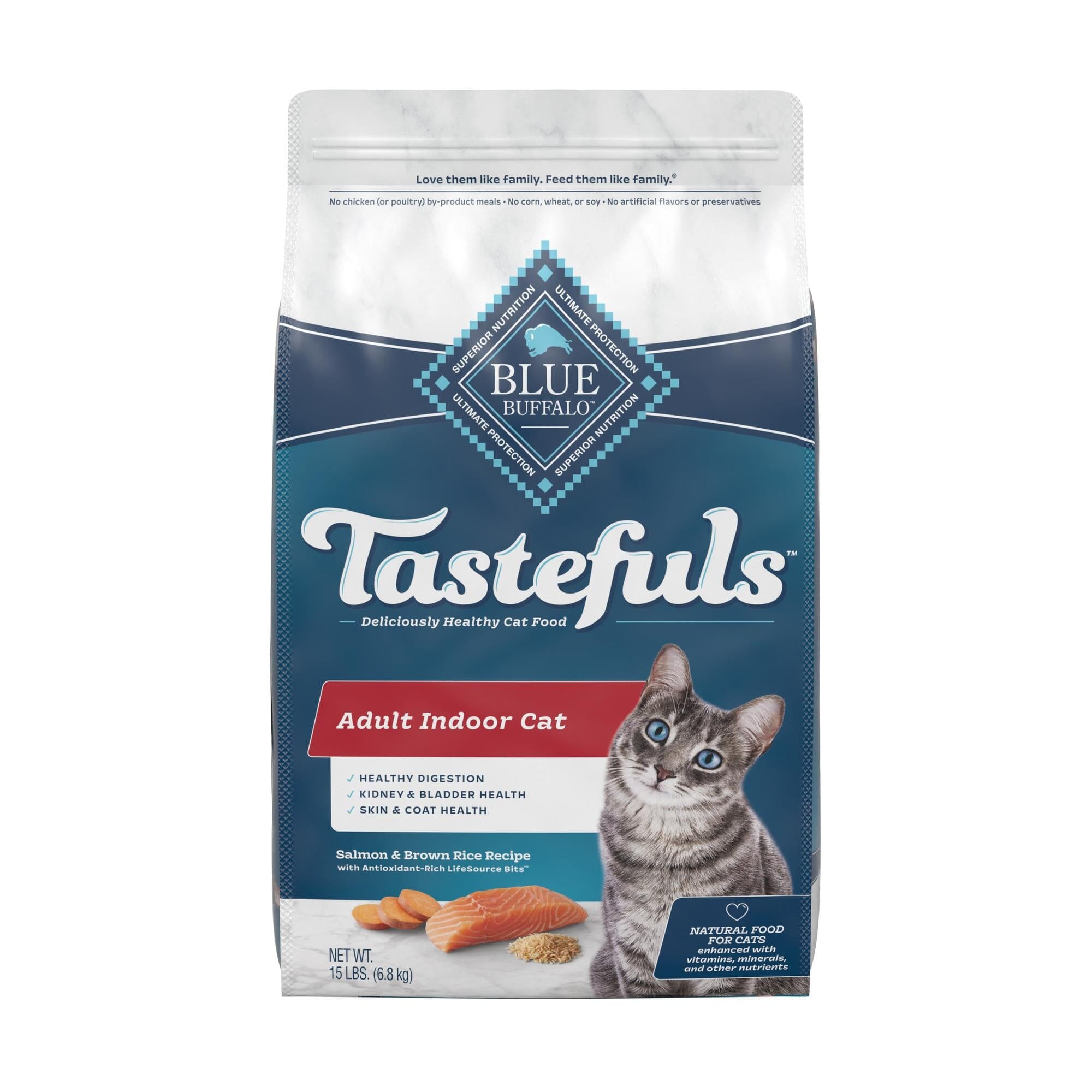 Blue Buffalo Tastefuls Indoor Adult Salmon Dry Cat Food  