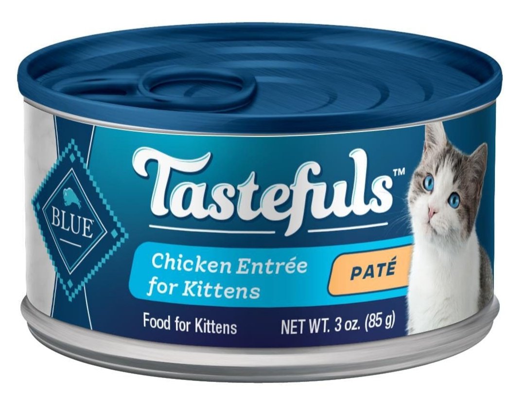 Blue Buffalo Tastefuls Natural Kitten Pate Chicken Entree Wet Cat Food  