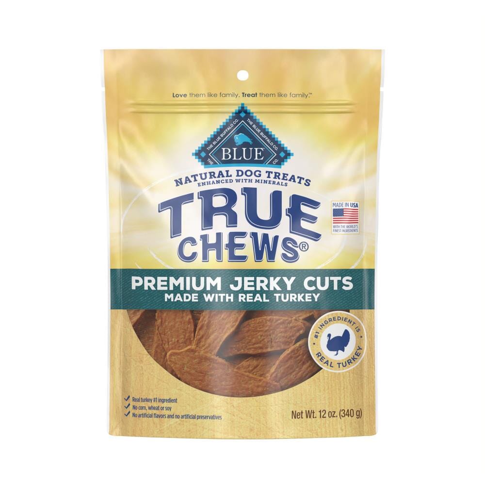 Blue Buffalo True Chews Premium Jerky Cuts Turkey Natural Dog Treats - 12 Oz  