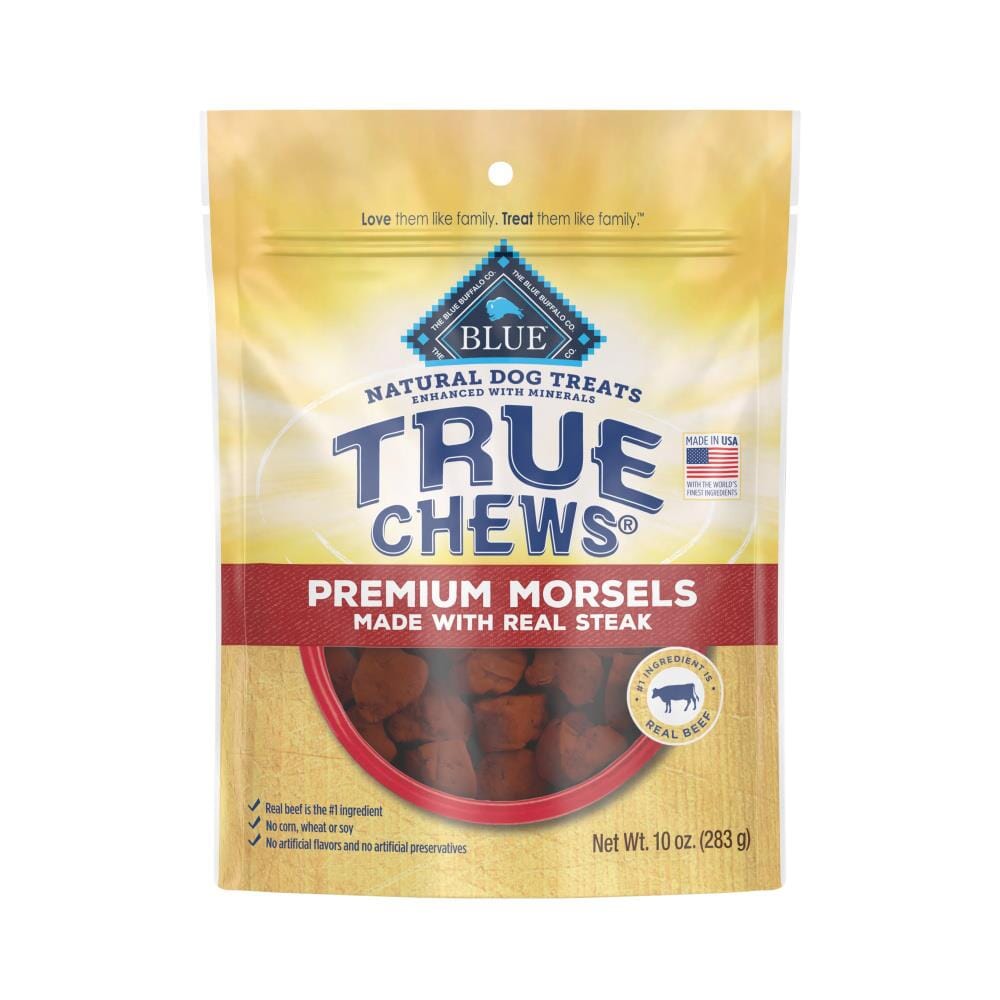 Blue Buffalo True Chews Premium Morsals Real Steak Natural Dog Treats - 10 Oz  