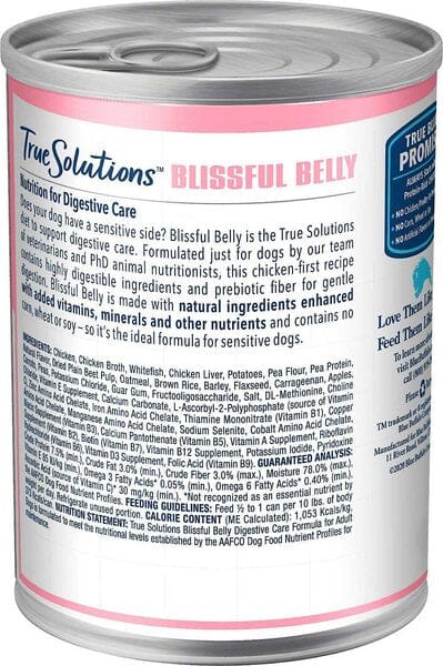 Blue Buffalo True Solutions Blissful Belly Digestive Care with Chicken Canned Dog Food - 12.5 Oz - Case of 12
