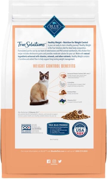 Blue Buffalo True Solutions Fit and Healthy Dry Cat Food - 3.5 Lbs