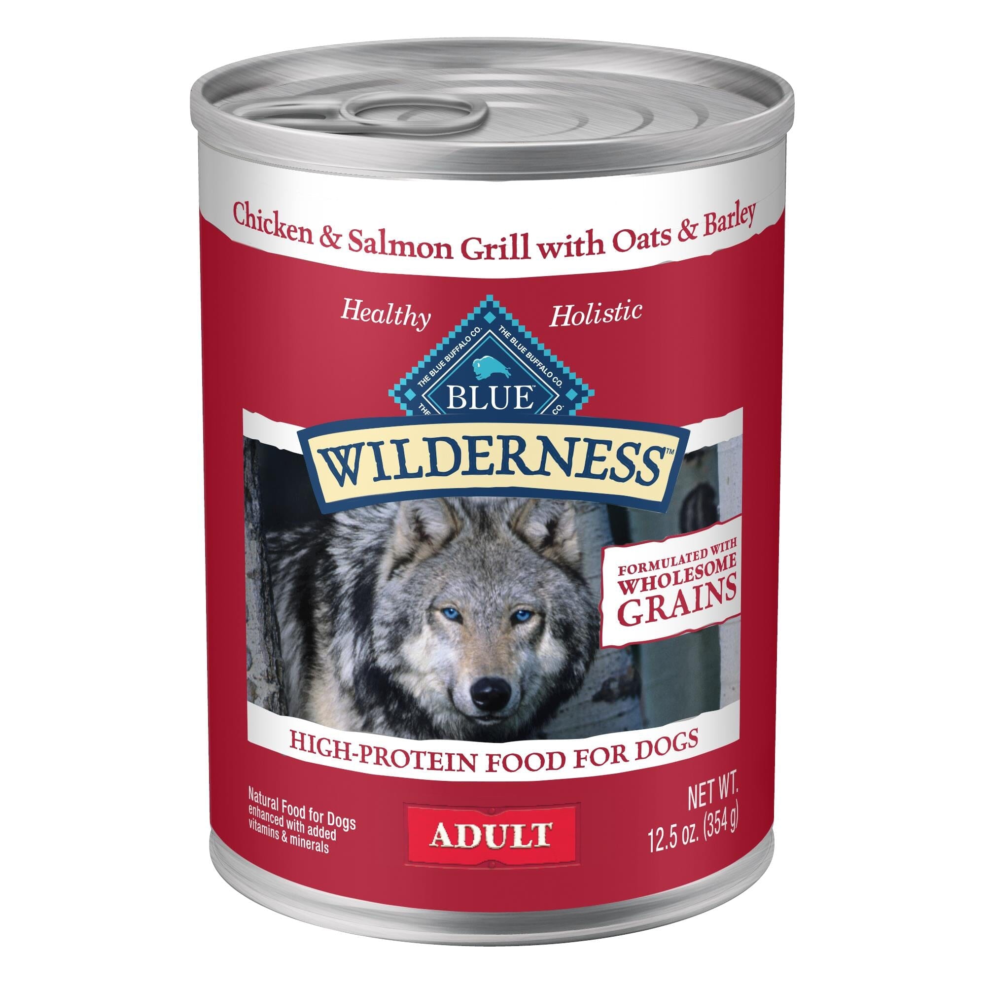 Blue Buffalo Wild Salmon and Chicken with Grains Canned Dog Food - 12.5 Oz - Case of 12  