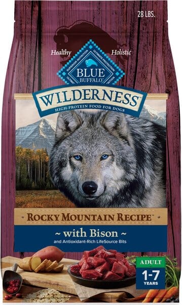 Blue Buffalo Wilderness Adult High-Protein Bison with Grains Dry Dog Food - 28 Lbs  
