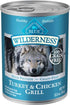 Blue Buffalo Wilderness Adult High-Protein Grain-Free Grilled Turkey and Chicken Canned Dog Food  - 12.5 Oz - Case of 12  