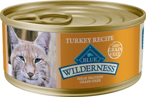 Blue Buffalo Wilderness Adult High-Protein Grain-Free Turkey Pate Wet Cat Food - 5.5 Oz - Case of 24  