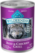 Blue Buffalo Wilderness Adult High-Protein Grilled Beef and Chicken Canned Dog Food  - 12.5 Oz - Case of 12  