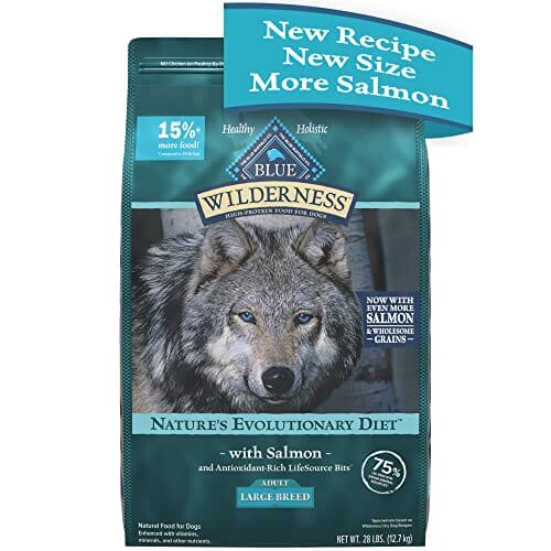 Blue Buffalo Wilderness Adult High-Protein Large-Breed Salmon with Wholesome Grains Dry Dog Food - 28 Lbs  