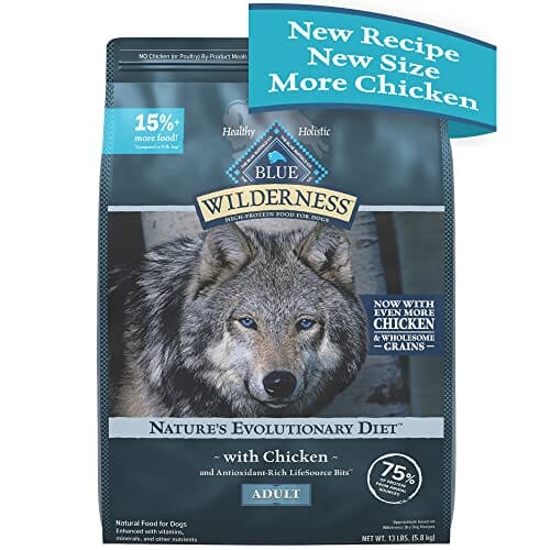 Blue Buffalo Wilderness Adult High-Protein Natural Chicken with Wholesome Grains Dry Dog Food - 13 Lbs  