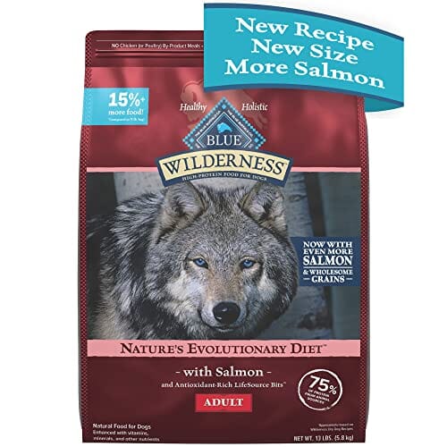 Blue Buffalo Wilderness Adult High-Protein Salmon with Wholesome Grains Dry Dog Food - 13 Lbs  