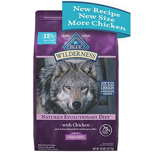 Blue Buffalo Wilderness Adult Small Breed High-Protein Chicken with Wholesome Grains Dry Dog Food - 28 Lbs  