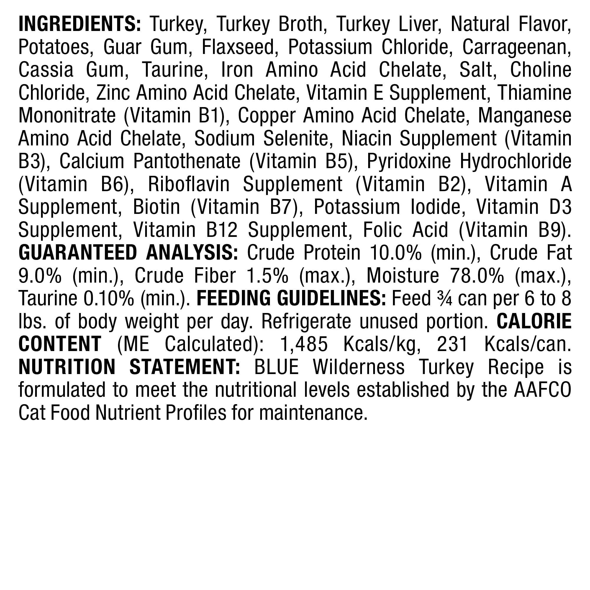 Blue Buffalo Wilderness Chicken and Turkey Canned Cat Food - 5.5 Oz - Case of 24  