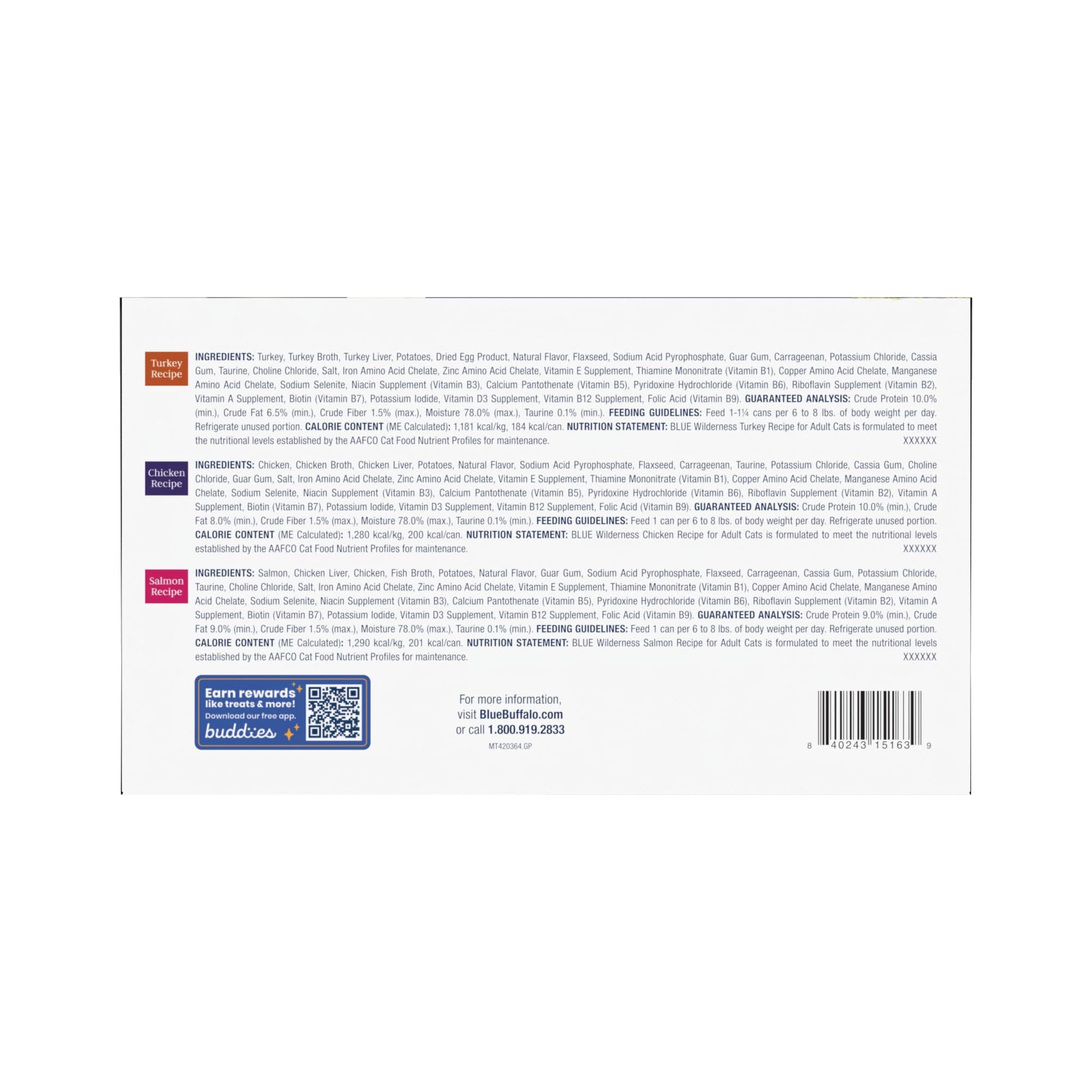 Blue Buffalo Wilderness Devine Delights Chicken and Salmon Canned Cat Food - 3 Oz - Case of 24  