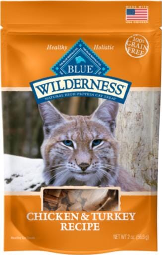 Blue Buffalo Wilderness Grain-Free Chicken and Turkey Soft Moist Cat Treats - 2 Oz  