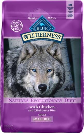 Blue Buffalo Wilderness Grain Free Natural Chicken Recipe High Protein Adult Small Bite Dry Dog Food  