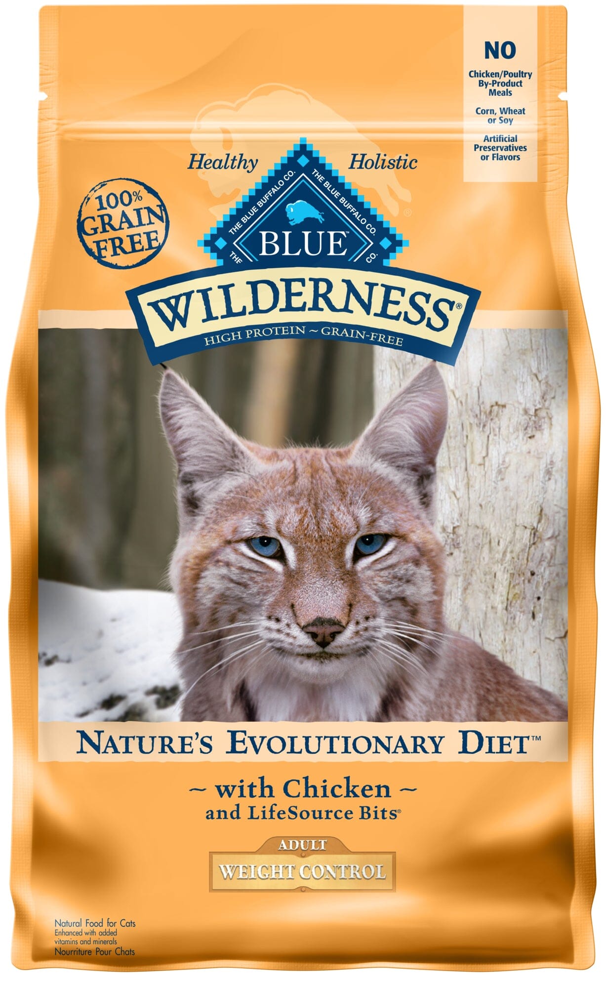 Blue Buffalo Wilderness Grain Free Weight Control Chicken Recipe  Dry Cat Food 5-lb 