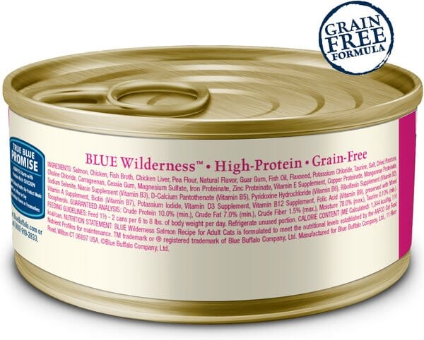 Blue Buffalo Wilderness High-Protein Salmon Wet Cat Food - 5.5 Oz - Case of 24
