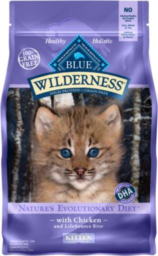 Blue Buffalo Wilderness Kitten High-Protein Chicken Dry Cat Food - 5 Lbs  