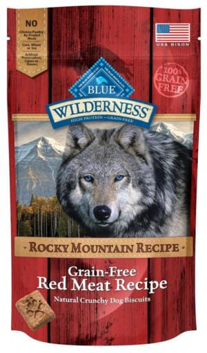 Blue Buffalo Wilderness Rocky Mountain Grain-Free Red Meat Biscuits Dog Treats  