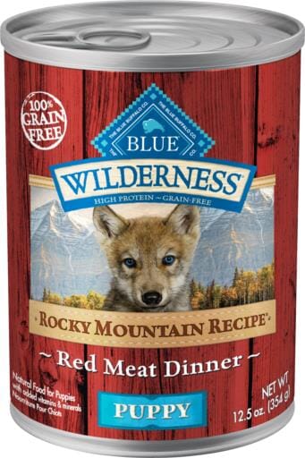 Blue Buffalo Wilderness Rocky Mountain Recipe Grain-Free Puppy Canned Dog Food - 12.5 Oz - Case of 12  