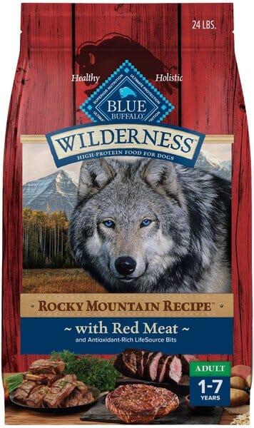 Blue Buffalo Wilderness Rocky Mountain Recipe High-Protein Dry Dog Food - 24 Lbs