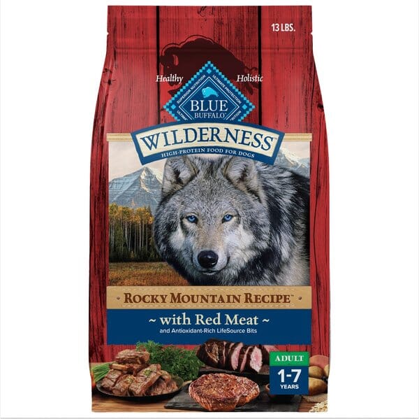 Blue Buffalo Wilderness Rocky Mountain Recipe Red Adult Dry Dog Food - 13 Lbs