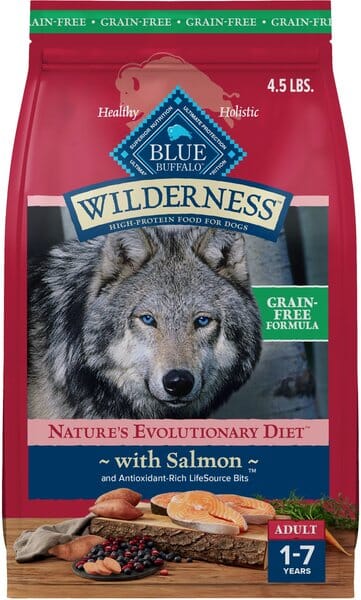 Blue Buffalo Wilderness Salmon Recipe Dry Dog Food - 4.5 Lbs