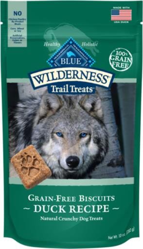 Blue Buffalo Wilderness Trail Treats High-Protein Grain-Free Duck Crunchy Dog Biscuits - 10 Oz  