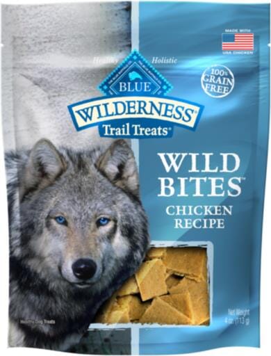 Blue Buffalo Wilderness Trail Treats Wild Bites High-Protein Grain-Free Chicken Soft and Chewy Dog Treats - 4 Oz  