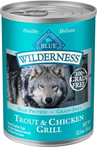 Blue Buffalo Wilderness Trout and Chicken Canned Dog Food - 12.5 Oz - Case of 12  