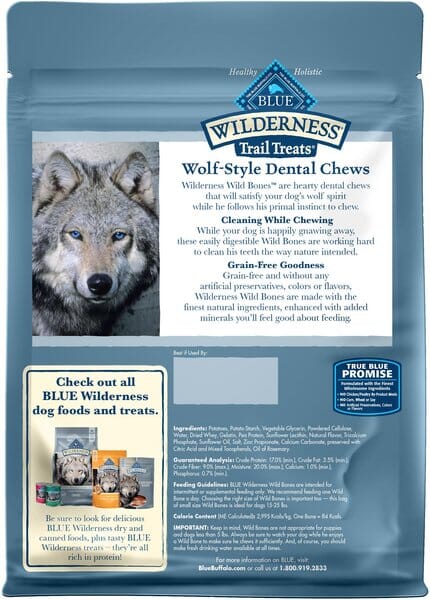 Blue Buffalo Wilderness Wild Bone Crunchy Dog Biscuit Treats - Small - 10 Oz