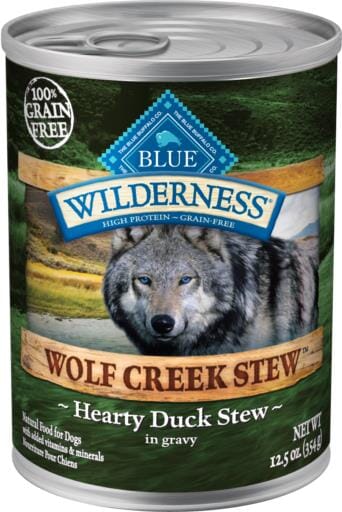 Blue Buffalo Wilderness Wolf Creek Duck Stew Canned Dog Food - 12.5 Oz - Case of 12  