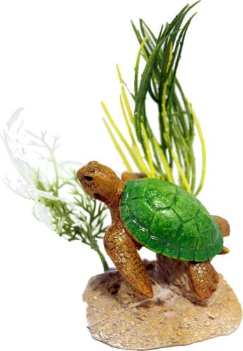 Blue Ribbon Exotic Environments Aquatic Scene Statue with Turtle Aquarium Décor Default Title