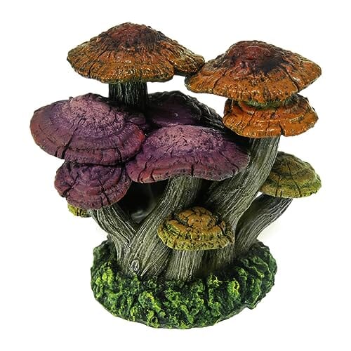 Blue Ribbon Exotic Environments Driftwood Mushroom Garden A Glow Aquarium Décor Default Title