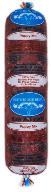 Blue Ridge Beef Frozen Food Puppy Dog Chubs - 2 lb Chub