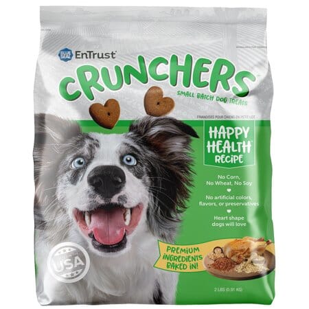 Blue Seal Entrust Crunchers Small Batch Dog Biscuits Treats - Happy Health - 2 Lbs