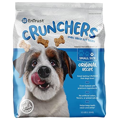 Blue Seal Entrust Crunchers Small Batch Dog Biscuits Treats - Original - 3.5 Lbs