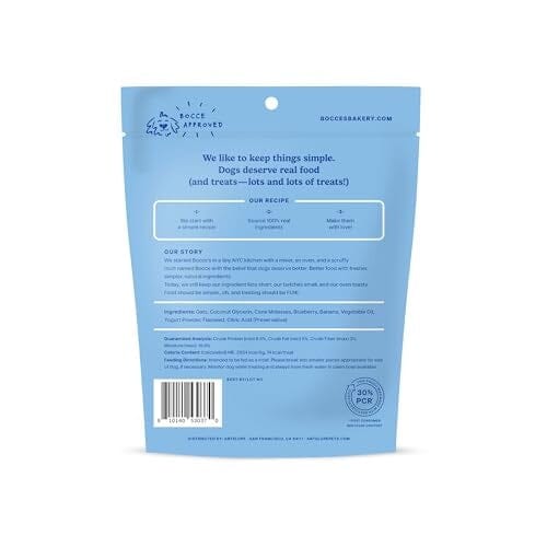 Bocce's Bakery Berry Yogurt Smoothie Soft and Chewy Dog Treats - 6 Oz