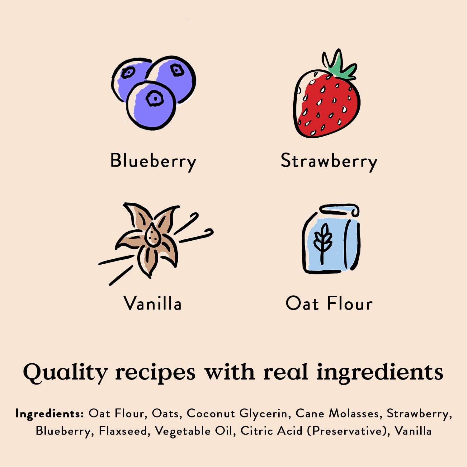 Bocce's Bakery Made in USA Berry Sorbet Blueberry Strawberry and Vanilla Soft and Chewy Dog Treats - 6 Oz