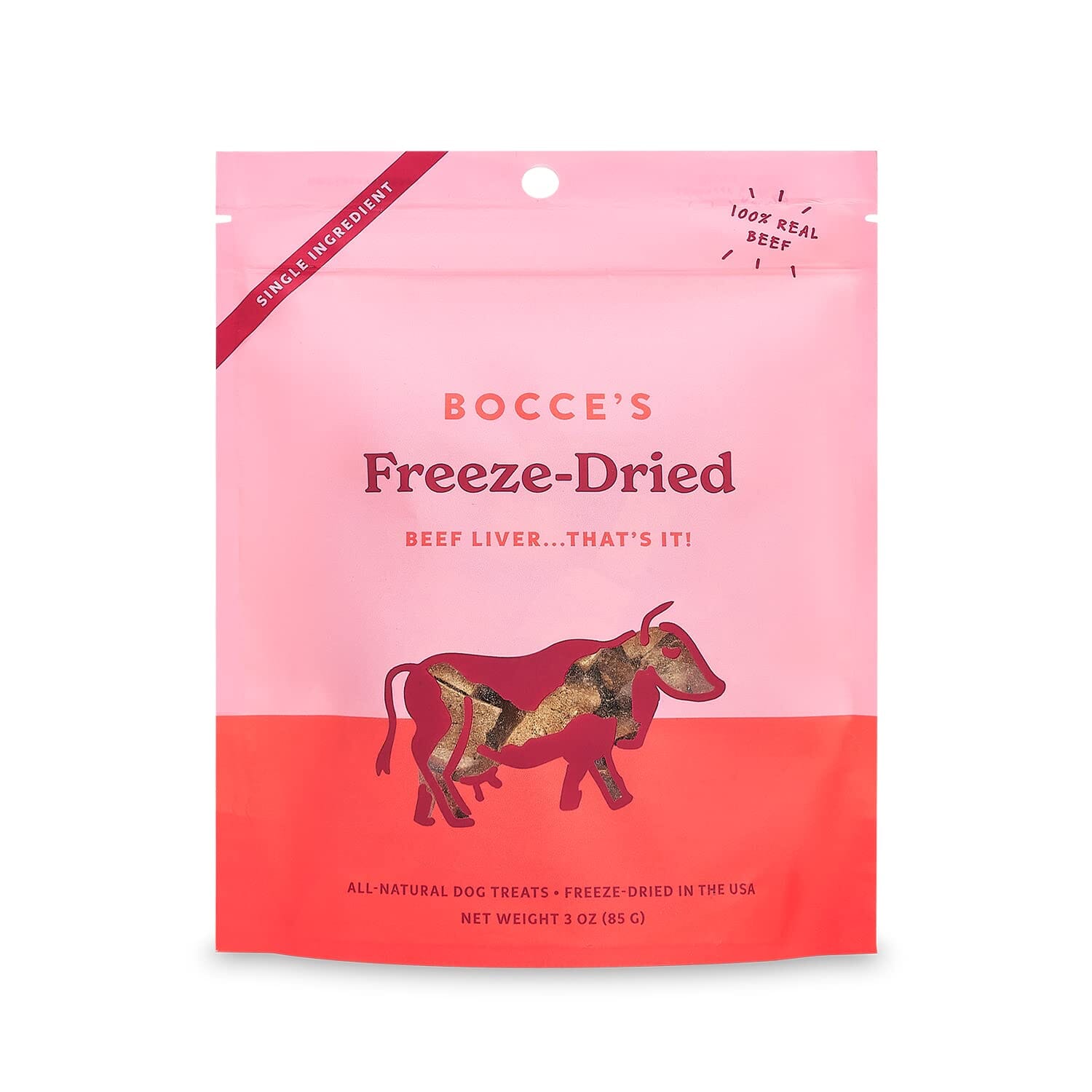 Bocce's Bakery Made in USA Limited Ingredient Diet Beef Liver Freeze-Dried Dog Treats - 3 Oz