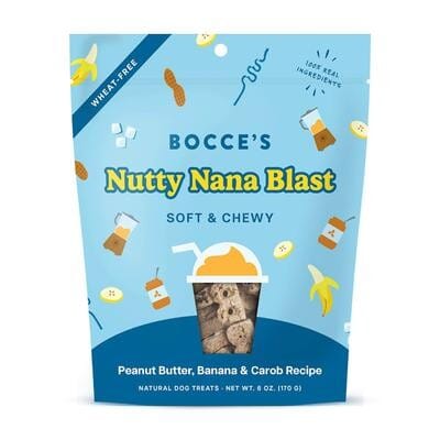 Bocce's Bakery Nutty Nana Blast Peanut Butter Banana and Carob Soft and Chewy Dog Treats - 6 Oz Default Title