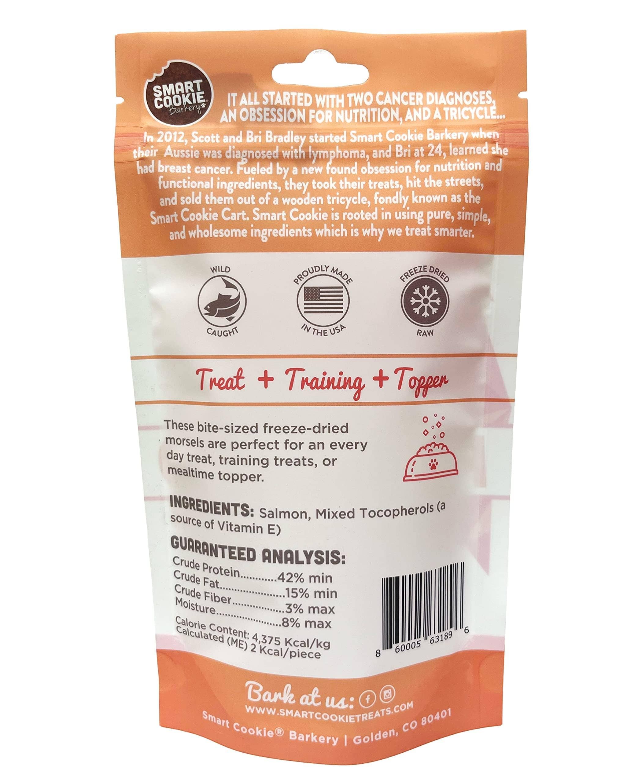 BRAVO! Bonus Bites Freeze-Dried Salmon Crunchy Dog Treats - 2 Oz  