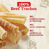 BRAVO! Dry Roasted Beef Trachea Natural Dog Chews - 12 Inch - 20 Pack  