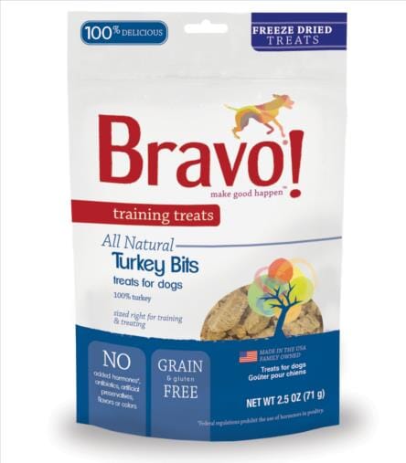 Bravo! Grain Free Turkey Freeze-Dried Training Size Dog Treats  