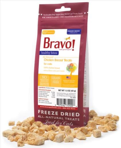 BRAVO! Healthy Bites Chicken Breast Freeze-Dried Dog Treats- 1.25 Oz  